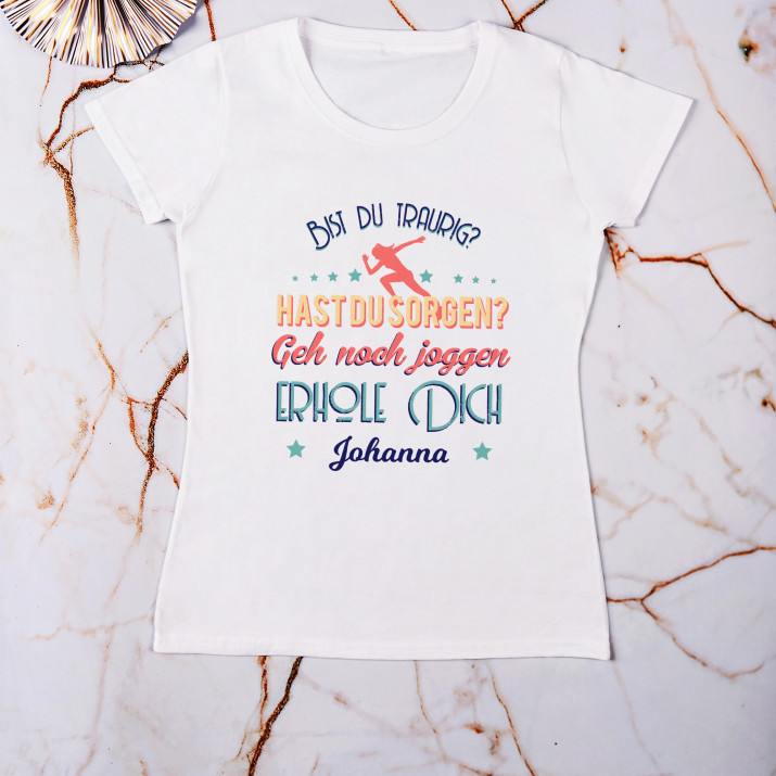 Geh joggen - T-Shirt mit Aufdruck für Damen